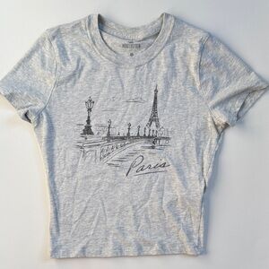 Hollister Light Gray Paris Scene Women's Tee